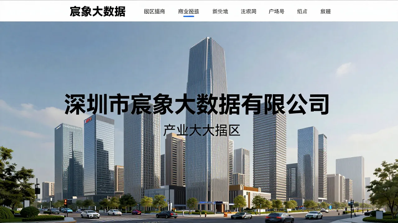 深圳市宸象大数据有限公司产业园区 首页主视觉